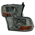 HEADLIGHTS CHROME HOUSING LIGHT SMOKED LENS