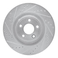 DFC 14-21 Jaguar XJ Rear Left Drilled & Slotted Silver Brake Rotor