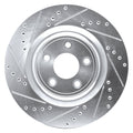 DFC 14-21 Jaguar XJ Rear Left Drilled & Slotted Silver Brake Rotor