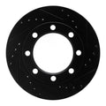 R1 71-91 Chevrolet P30 Van Front Right Drilled & Slotted Black Brake Rotor