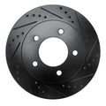 R1 97-04 Ford F-150 4WD Front Right Drilled & Slotted Black Brake Rotor