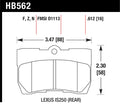 Hawk 06-13 Lexus IS250/IS350 HPS 5.0 Street Rear Brake Pads