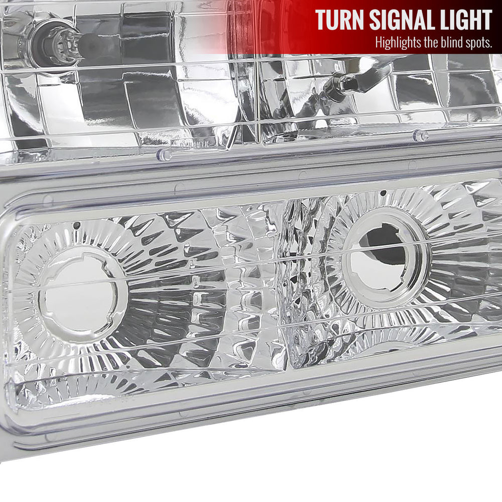 CHROME CLEAR EURO HEADLIGHTS WITH B