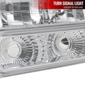 CHROME CLEAR EURO HEADLIGHTS WITH B