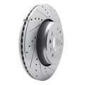 DFC 21-25 Jeep Wagoneer Front Right Drilled & Slotted Silver Brake Rotor