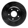 R1 05-06 Pontiac GTO Front Left Drilled & Slotted Black Brake Rotor