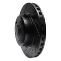 R1 05-06 Pontiac GTO Front Left Drilled & Slotted Black Brake Rotor