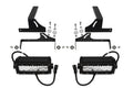 ~(8 lbs. 16X9X7)~ 2007-2013 CHEVROLET SILVERADO 1500: Rear Bumper/Frame LED Light Bar Mounts - 8 IN Opening - Swivel Adjustments - to Mount 6 IN Zroadz LED or similar light - Bolt On Easy Install - For Rear View and Distance Visibility