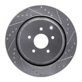 DFC 09-24 Infiniti Q70 Rear Right Drilled & Slotted Silver Brake Rotor