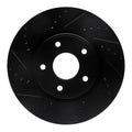 R1 12-25 Chrysler Town & Country Front Left Drilled & Slotted Black Brake Rotor