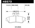 Hawk 04-06 Pontiac GTO HPS 5.0 Rear Brake Pads