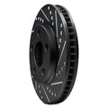 R1 22-25 Ford Maverick Rear Right Drilled & Slotted Black Brake Rotor