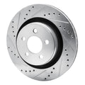 DFC 11-12 Jeep Liberty Front Left Drilled & Slotted Silver Brake Rotor