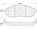 StopTech Street Touring 06-08 350Z w/ Std Brakes Front Brake Pads