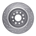 DFC 05-19 Ford Flex Rear Left Drilled & Slotted Silver Brake Rotor