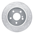 R1 Concepts Brake Rotor Drilled and Slotted Silver Fits Mercedes-Benz SL500