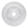 R1 Concepts Brake Rotor Drilled and Slotted Silver Fits Ford Ranger