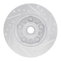 R1 Concepts Brake Rotor Drilled and Slotted Silver Fits Ford Ranger