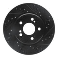 R1 93-02 Mercedes-Benz SL600 Rear Right Drilled & Slotted Black Brake Rotor