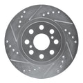 R1 00-05 Toyota MR2 Spyder Rear Left Slotted Black Brake Rotor