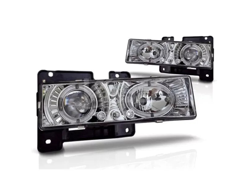 9599 C/K /9599 TAHOE/9299 SUBURBAN/9294 BLAZER HALO PROJECTOR HEAD LIGHTS(BLACK/CLEAR)
