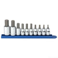 SET SKT HEX BIT MET 3/8 & 1/2DR 10PC