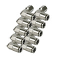 1/8 NPT(F) TO 3/8 AIRLINE 90 DEGREE SWIVEL ELBOW FITTING (10 PCS) DOT APPROVED