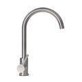 STAINLESS STEEL CURVED GOOSENECK FAUCET; SINGLE HOLE (RETAIL BOX)