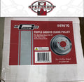 Chrome Crankshaft Pulley Triple Groove Fits 1969-1990 Chevrolet 396-454 Big Block with Long Water Pump Mr Gasket