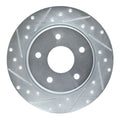 R1 Concepts Brake Rotor Drilled and Slotted Silver Fits Chrysler Town
