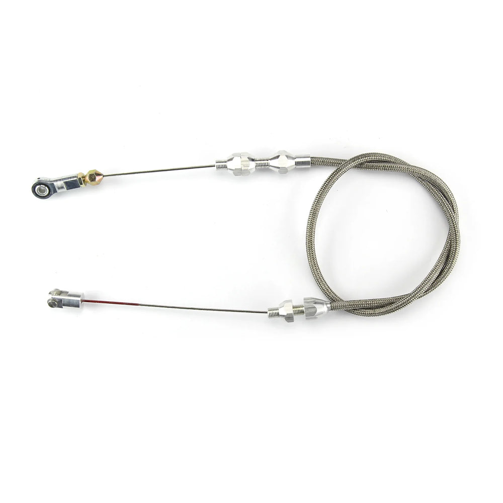 36IN HITECH STAINLESS STEEL HOUSING BARRY GRANT 6 SHOOTER THROTTLE CABLE