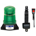 LED BEACON: MEDIUM PROFILE 1280VDC PULSE8 FLASH GREEN