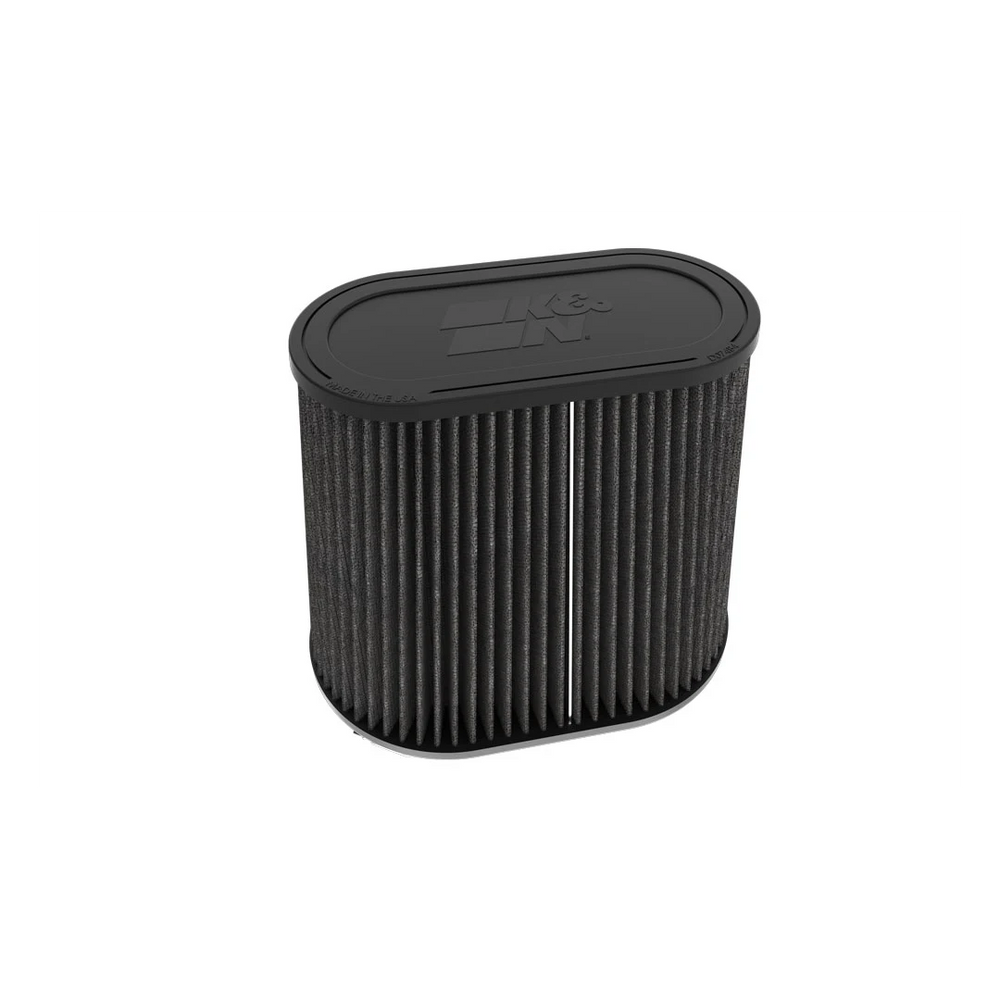 K&N Universal Clamp-On Air Filter 3in Dual Flange 9x6in Base 7.5x3.688in Top 7.5in Height