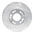 R1 1991-2004 Dodge STEALTH Front Left Drilled & Slotted Silver Brake Rotor