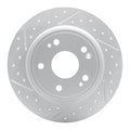 R1 16-25 Honda Hr-V Rear Left Drilled & Slotted Geoperformance Rotor