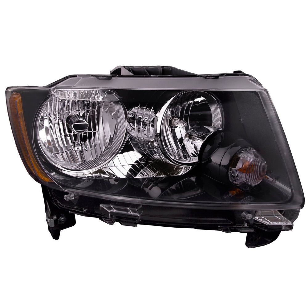 RH HEADLAMP ASSY COMPOSITE; STANDARD TYPE; CODE LMB; W/BLACK TRIM; COMPASS 1317