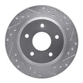 R1 84-87 Chevrolet Corvette Front Right Drilled & Slotted Silver Brake Rotor