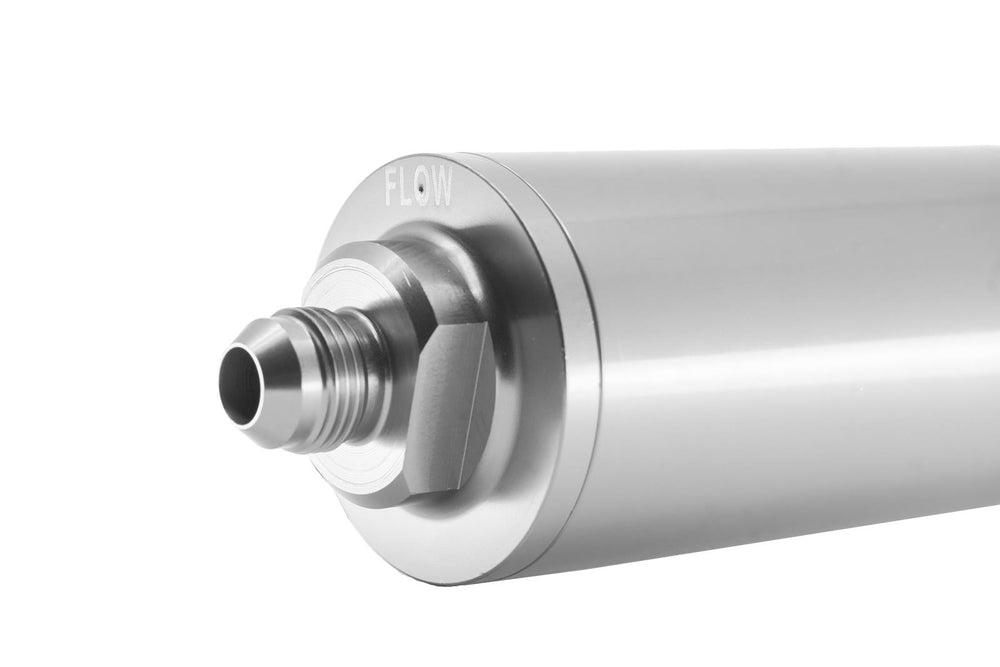 6 IN CYLINDRICAL INLINE RACE FUEL FILTER W/ 100 MICRON S.S. ELEMENT12 ANCLEAR