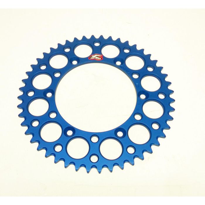 Renthal 99-20 Yam YZ125/G-250F/400-450/ 88-89 Hon XR250R Rear Grooved Sprocket- Blu 520-48P Teeth