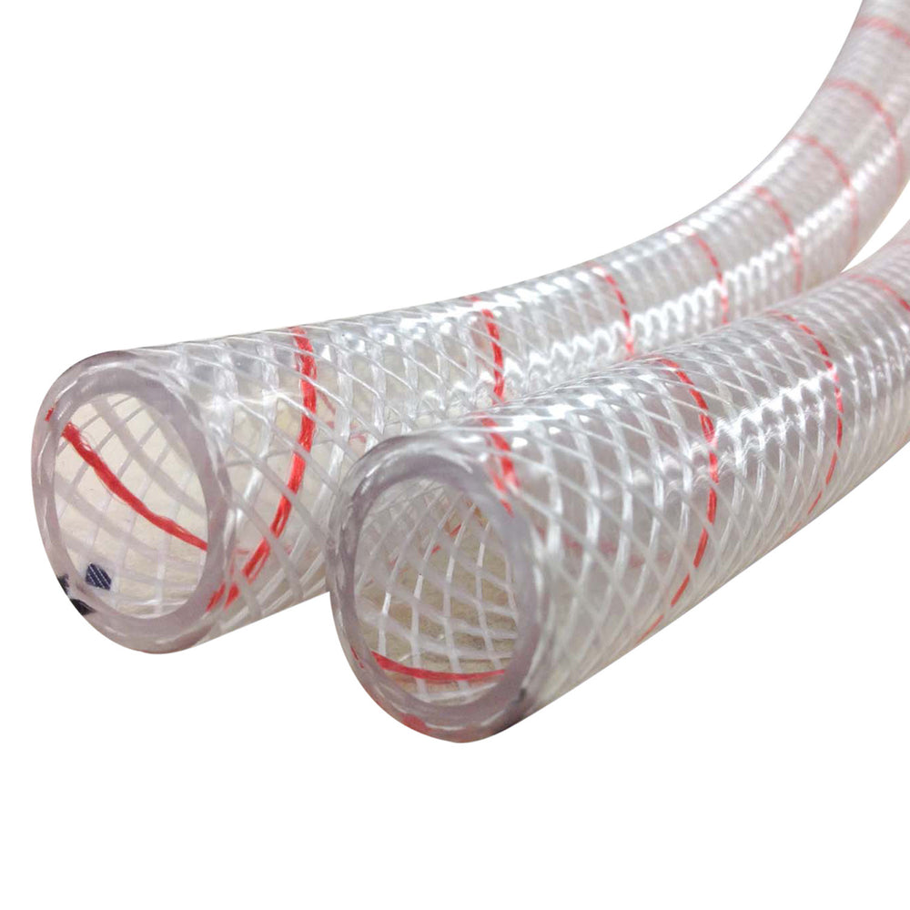 ALL CLEAR PVC TUBING POLYESTER REINFORCED (REDTRACER) 3/8IN X 50 FT