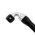 6FT SS BRAIDED HOSE WITH 10AN STRAIGHT 90 FITTINGS BLACK