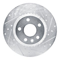 DFC 20-22 Jaguar E-Pace Rear Right Drilled & Slotted Silver Brake Rotor