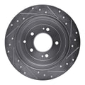 DFC 16-22 Hyundai Tucson Rear Left Drilled & Slotted Silver Brake Rotor