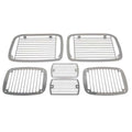 Headlight / Tail Light Guard Set 1987-1995 YJ Wrangler Billet Stainless Steel RT Off Road