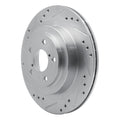 DFC 05-09 Subaru Legacy Rear Left Drilled & Slotted Silver Brake Rotor