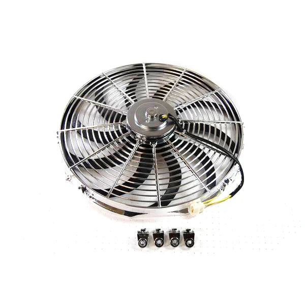 16' UNIVERSAL CURVE BLADE FAN CHROM