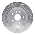 DFC 04-09 Lexus RX350 Rear Right Drilled & Slotted Silver Brake Rotor
