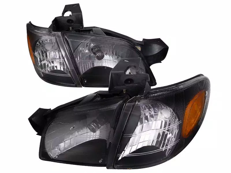 1 PIECE CRYSTAL HEADLIGHTS BLACK