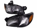 1 PIECE CRYSTAL HEADLIGHTS BLACK