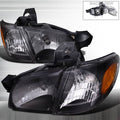 1 PIECE CRYSTAL HEADLIGHTS BLACK
